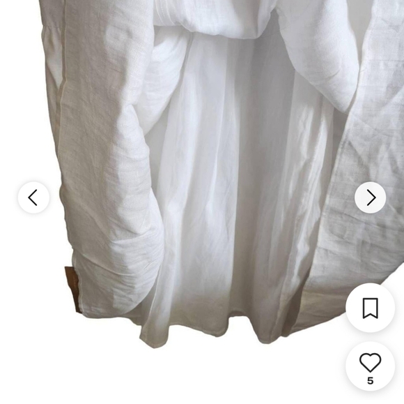 Reformation Montecito Linen Dress 10 White - Picture 5 of 6